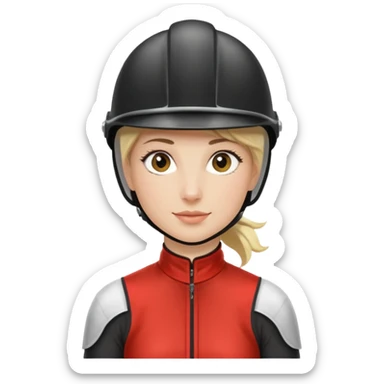  horse jockey woman face sticker