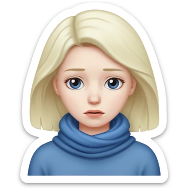 woman feeling cold sticker