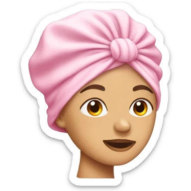 Light pink shower cap sticker