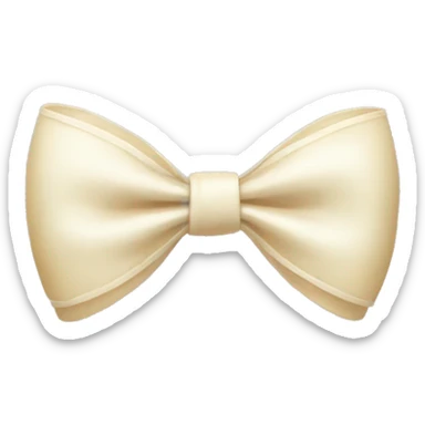 Cream bow sticker