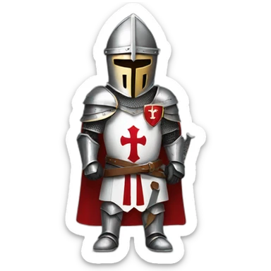 Knights Templar with sword sticker