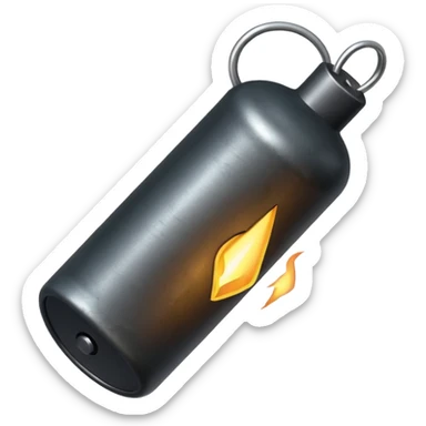 una advertencia con una bomba sticker