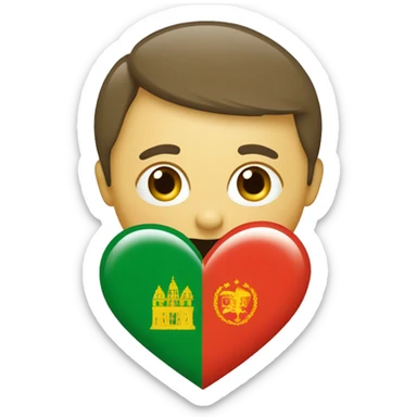 euskadi flag with big heart  sticker