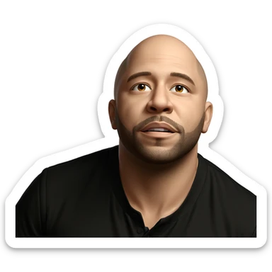 bald man with beard sticker