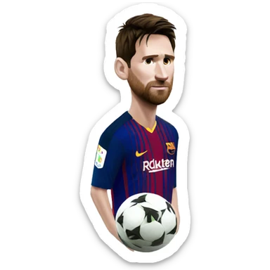 Leo Messi saltando sticker