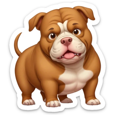 Brown xl bully sticker