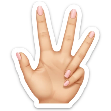 hand emoji with index and thumb showing a letter "L" while the middle finger, ring finger, and pinky finger is closed showing a "B" sticker