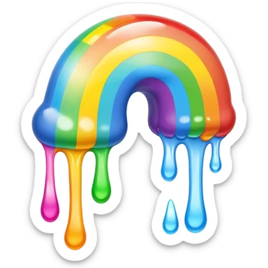 Melting rainbow sticker