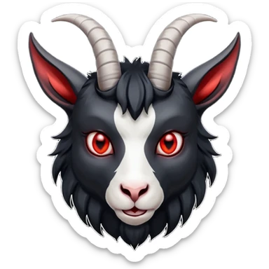 Goat evil sticker