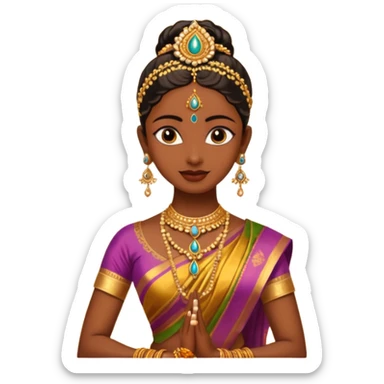 Bharatanatyam dancer sticker