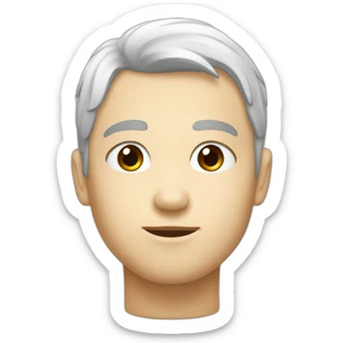 Garçon blanc cheveux noirs et des yeux marron sticker