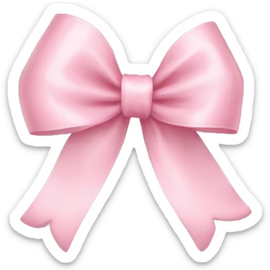 light pink ribbon bow sticker
