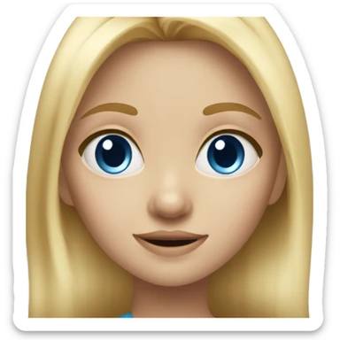  blonde girl child with blue eyes  sticker