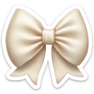 Soft cream bow sticker