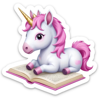 Unicorns read book
A baby unicorn lying on its belly, flipping pages with its hoof.













 sticker
