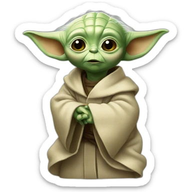 Bébé Yoda fait caca sticker