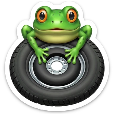 Frog Has Tire Body sticker