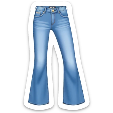 Y2K low rise flared jeans sticker