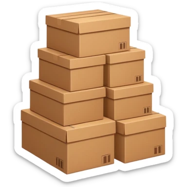 cargando cjas sticker