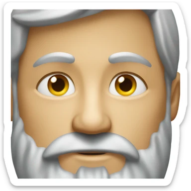 realistic portrait of bearded man sticker