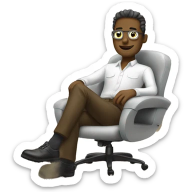 Relaxing in office sticker