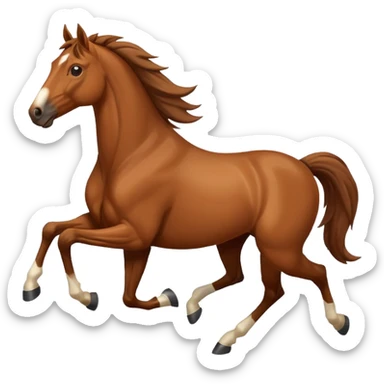 hewan kuda lari sticker