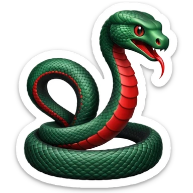 Black cobra with Thai flag in black theme sticker