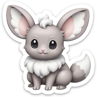 Minccino-Espurr-Cinccino-creature-hybrid sticker