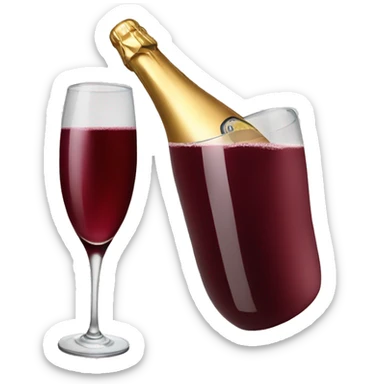 burgundy champagne sticker