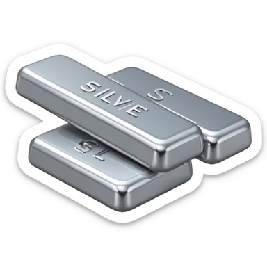 silver bars, silver text sticker