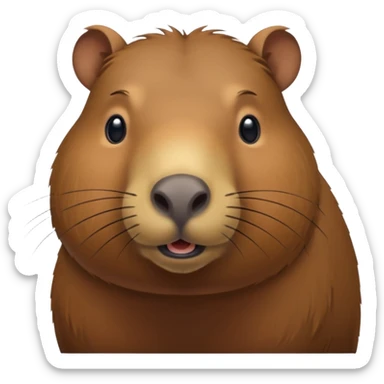 Create a capybara less like a chipmunk sticker