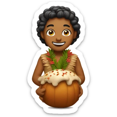 Hawaiian stands happy thanksgiving sticker