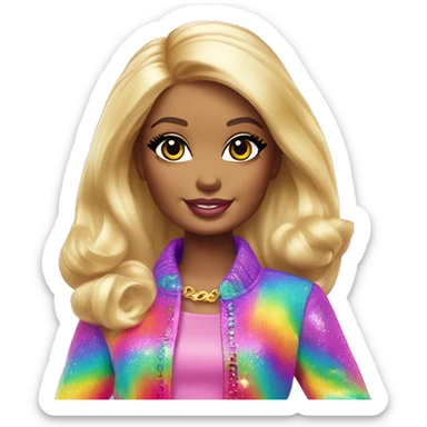 Lisa frank barbie sticker