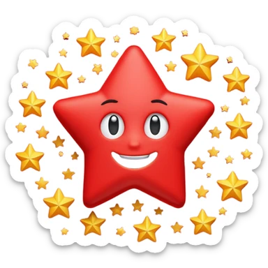 A 3D cartoon bright red “BONUS” text bursting out with stars, dynamic layout, Memoji-style. sticker