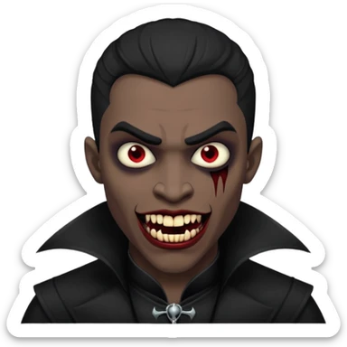 black men Vampires sticker