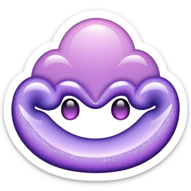 lilac gradient glitter gucci cream sticker