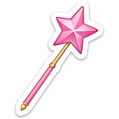 pink magic wand sticker
