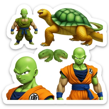Tortue génial de dragon ball avec goku sticker