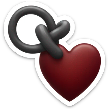 singular dark red heart  sticker