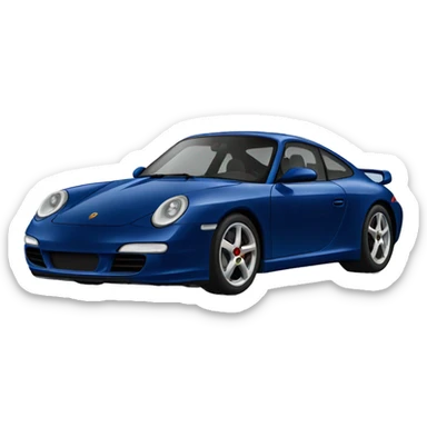 dark blue Porsche sticker