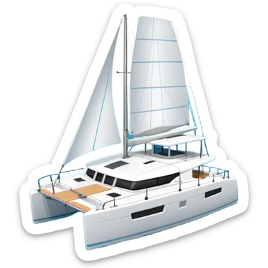 catamaran that looks like a lagoon 42 on a white background. Just the catamaran with no wording on the boat sticker