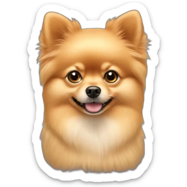 pomeranian with x-alopecia sticker