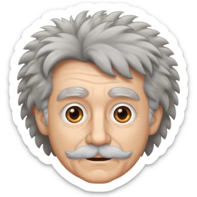 grandpa with furry hair sticker