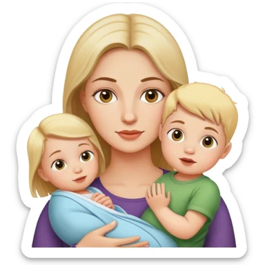 Witch with a kid an one Baby  sticker