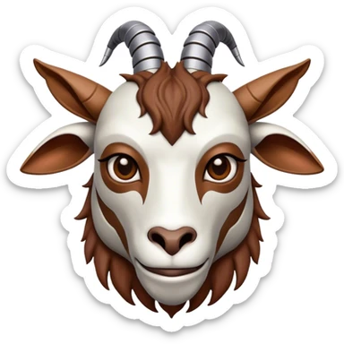 Cybernetic Goat(Ram) man 2/3 up view sticker