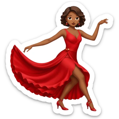 tango dancing woman emoji profile photo sticker