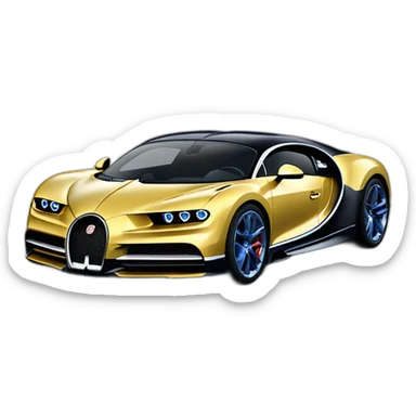 3d picture of buggati chiron sticker
