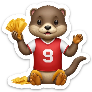 Otter sports gambling sticker