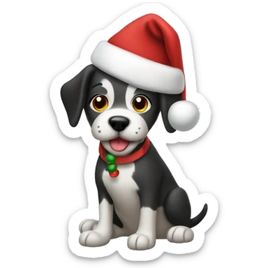Christmas dog sticker