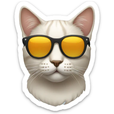 Cat with sunglasses sticker